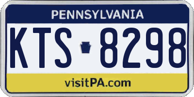 PA license plate KTS8298