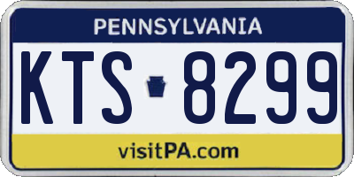 PA license plate KTS8299
