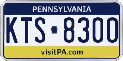 PA license plate KTS8300