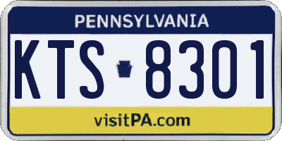 PA license plate KTS8301