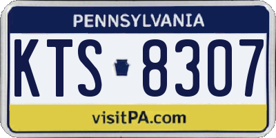 PA license plate KTS8307