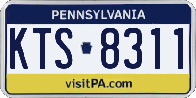 PA license plate KTS8311