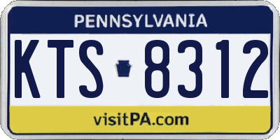 PA license plate KTS8312