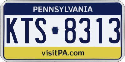 PA license plate KTS8313