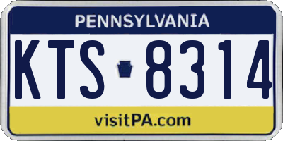 PA license plate KTS8314