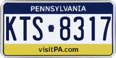 PA license plate KTS8317
