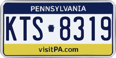 PA license plate KTS8319