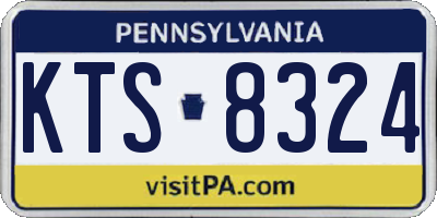 PA license plate KTS8324