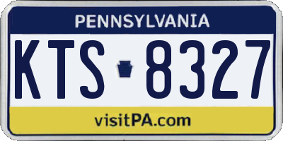 PA license plate KTS8327