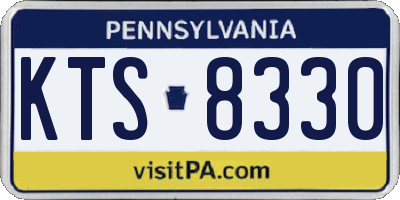PA license plate KTS8330