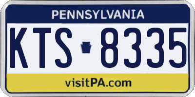 PA license plate KTS8335