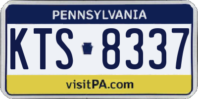 PA license plate KTS8337
