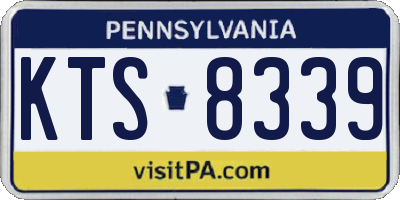 PA license plate KTS8339