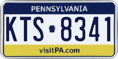 PA license plate KTS8341