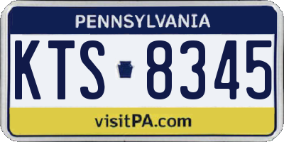 PA license plate KTS8345