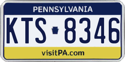 PA license plate KTS8346