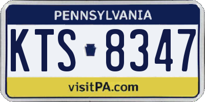 PA license plate KTS8347