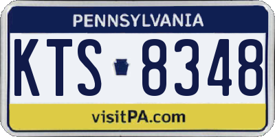 PA license plate KTS8348