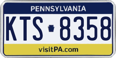 PA license plate KTS8358