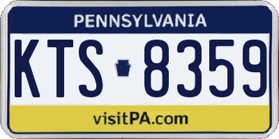 PA license plate KTS8359