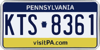 PA license plate KTS8361