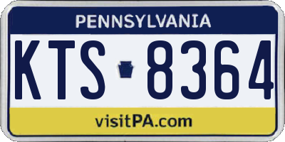 PA license plate KTS8364