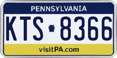 PA license plate KTS8366