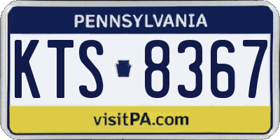 PA license plate KTS8367