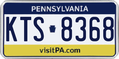 PA license plate KTS8368