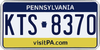 PA license plate KTS8370