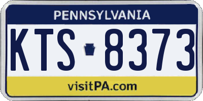 PA license plate KTS8373