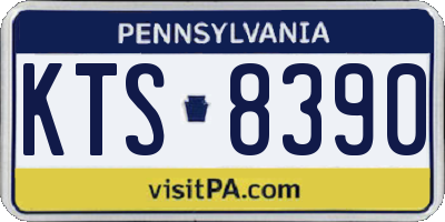 PA license plate KTS8390