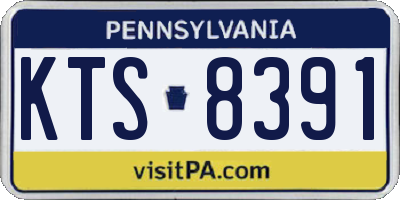 PA license plate KTS8391