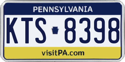 PA license plate KTS8398