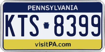 PA license plate KTS8399