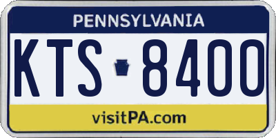 PA license plate KTS8400