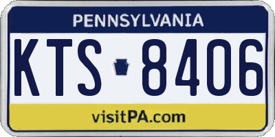 PA license plate KTS8406