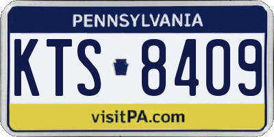 PA license plate KTS8409