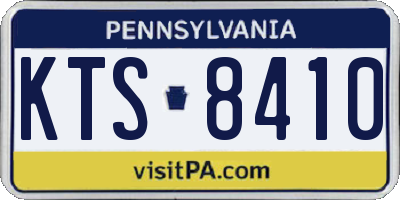 PA license plate KTS8410
