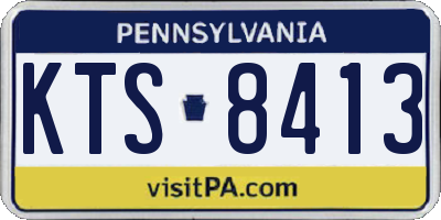 PA license plate KTS8413