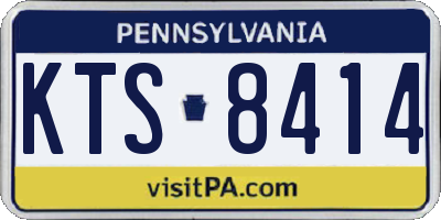 PA license plate KTS8414