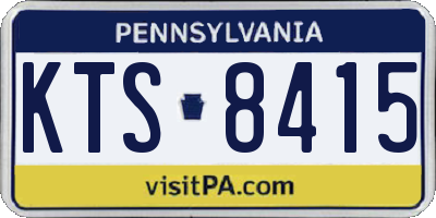 PA license plate KTS8415