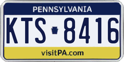 PA license plate KTS8416