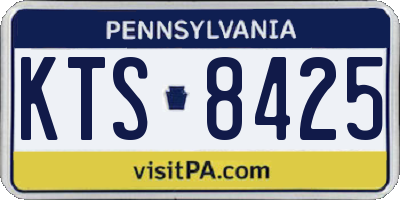 PA license plate KTS8425
