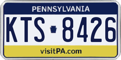 PA license plate KTS8426