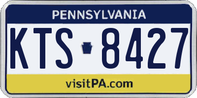 PA license plate KTS8427