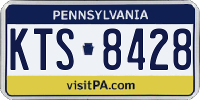 PA license plate KTS8428