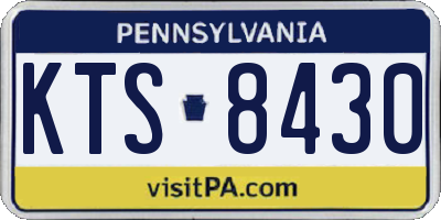 PA license plate KTS8430