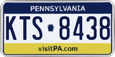 PA license plate KTS8438