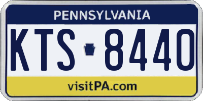 PA license plate KTS8440